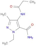 1H-Pyrazole-5-carboxamide, 1-ethyl-3-methyl-4-[(1-oxopropyl)amino]-