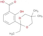 Benzoic acid, 3-(2-ethyl-5,5-dimethyl-1,3-dioxan-2-yl)-2-hydroxy-
