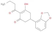 2-Cyclohexen-1-one, 5-(1,3-benzodioxol-4-yl)-3-hydroxy-2-(1-oxobutyl)-