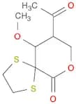 7-Oxa-1,4-dithiaspiro[4.5]decan-6-one, 9-acetyl-10-methoxy-
