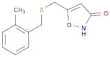 3(2H)-Isoxazolone, 5-[[[(2-methylphenyl)methyl]thio]methyl]-