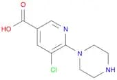 5-Chloro-6-piperazin-1-yl-nicotinic acid