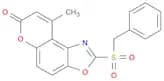 7H-Pyrano[3,2-e]benzoxazol-7-one, 9-methyl-2-[(phenylmethyl)sulfonyl]-