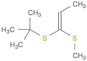 1-Propene, 1-[(1,1-dimethylethyl)thio]-1-(methylthio)-, (E)-