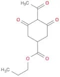 Cyclohexanecarboxylic acid, 4-acetyl-3,5-dioxo-, propyl ester