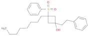 Cyclobutanol, 3-octyl-1-(2-phenylethyl)-3-(phenylsulfonyl)-