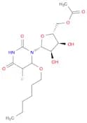 Uridine, 5-fluoro-6-(hexyloxy)-5,6-dihydro-, 5'-acetate