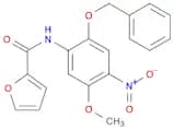 2-Furancarboxamide, N-[5-methoxy-4-nitro-2-(phenylmethoxy)phenyl]-