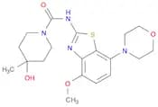 4-Methoxy-7-morpholino-2-[(4-hydroxy-4-methylpiperidino)carbonylamino]benzothiazole