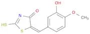 (5E)-5-(3-Hydroxy-4-methoxybenzylidene)-2-mercapto-1,3-thiazol-4(5H)-one