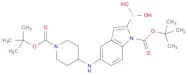 2-BORONO-5-[[1-[(1,1-DIMETHYLETHOXY)CARBONYL]-PIPERIDIN-4-YL]AMINO]-1H-INDOLE-1-CARBOXYLIC ACID TE…