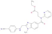 Ethyl 3-(2-(((4-cyanophenyl)amino)methyl)-1-methyl-N-(pyridin-2-yl)-1H-benzo[d]imidazole-5-carboxa…