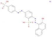 Benzenesulfonic acid, 2-[2-(2-hydroxy-1-naphthalenyl)diazenyl]-5-[2-(4-sulfophenyl)diazenyl]-, sod…