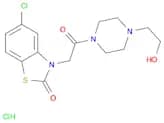 4-[(5-chloro-2-oxo-2H-benzothiazol-3-yl)acetyl]piperazine-1-ethanol monohydrochloride