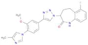 6-Fluoro-3-(4-(3-methoxy-4-(4-methyl-1H-imidazol-1-yl)phenyl)-1H-1,2,3-triazol-1-yl)-4,5-dihydro-1…