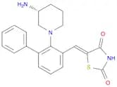 (5Z)-5-({2-[(3R)-3-Aminopiperidin-1-yl]-3-phenylphenyl}methylidene)-1,3-thiazolidine-2,4-dione