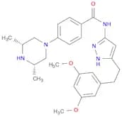 rel-N-[5-[2-(3,5-dimethoxyphenyl)ethyl]-1H-pyrazol-3-yl]-4-[(3R,5S)-3,5-dimethylpiperazin-1-yl]ben…