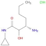 Heptanamide, 3-amino-N-cyclopropyl-2-hydroxy-, (Hydrochloride) (1:1), (3S)-