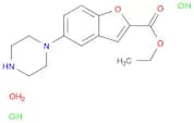 2-Benzofurancarboxylic acid, 5-(1-piperazinyl)-, ethyl ester, (Hydrochloride), hydrate (1
