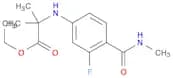 ethyl 2-(3-fluoro-4-(methylcarbamoyl)phenylamino)-2-methylpropanoate