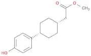 Cyclohexaneacetic acid, 4-(4-hydroxyphenyl)-, methyl ester, cis-