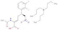 2-Hexenoic acid, 2-(acetylamino)-5-(2,3-difluorophenyl)-6-nitro-, compd. with N,N-dibutyl-1-butana…