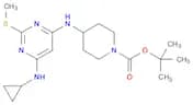 4-(6-Cyclopropylamino-2-methylsulfanyl-pyrimidin-4-ylamino)-piperidine-1-carboxylic acid tert-buty…