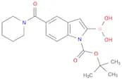 1H-Indole-1-carboxylic acid, 2-borono-5-(1-piperidinylcarbonyl)-, 1-(1,1-dimethylethyl) ester