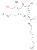 5H-Benzocycloheptene-8-carboxylic acid, 3,4,6-trihydroxy-2-methoxy-5-oxo-, hexyl ester