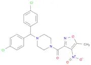 [4-[Bis(4-chlorophenyl)methyl]piperazin-1-yl]-(5-methyl-4-nitro-1,2-oxazol-3-yl)methanone