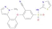 3-Cyano-4-[2-(1-methyl-1H-pyrazol-5-yl)phenoxy]-N-2-thiazolyl-benzenesulfonamide