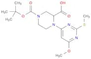 4-(tert-Butoxycarbonyl)-1-(6-methoxy-2-(methylthio)pyrimidin-4-yl)piperazine-2-carboxylic acid