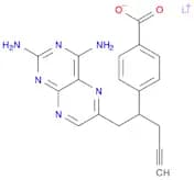 Benzoic acid, 4-[1-[(2,4-diamino-6-pteridinyl)methyl]-3-butyn-1-yl]-, lithium salt (1:1)