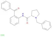 2-Pyrrolidinecarboxamide, N-(2-benzoylphenyl)-1-(phenylmethyl)-, monohydrochloride, (2S)-