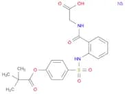 N-[2-[[[4-(2,2-Dimethyl-1-oxopropoxy)phenyl]sulfonyl]amino]benzoyl]-(S)-glycine monosodium salt