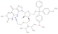 5'-O-[Bis(4-methoxyphenyl)phenylmethyl]-2'-deoxy-2'-fluoro-N-(2-methyl-1-oxopropyl)guanosine 3'-[2…