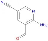 3-Pyridinecarbonitrile, 6-amino-5-formyl- (9CI)