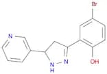 4-Bromo-2-(5-pyridin-3-yl-4,5-dihydro-1H-pyrazol-3-yl)phenol