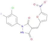 (E)-1-(3-Chloro-4-fluorophenyl)-4-((5-nitrofuran-2-yl)methylene)pyrazolidine-3,5-dione