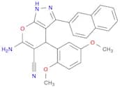 6-amino-4-(2,5-dimethoxyphenyl)-1,4-dihydro-3-(2-naphthalenyl)-pyrano[2,3-c]pyrazole-5-carbonitrile