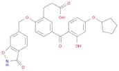 Benzenepropanoic acid, 5-[4-(cyclopentyloxy)-2-hydroxybenzoyl]-2-[(2,3-dihydro-3-oxo-1,2-benzisoxa…