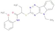 2-(5-ethyl-5H-[1,2,4]triazino[5,6-b]indol-3-ylthio)-N-(2-methoxyphenyl)butanamide