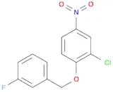 Benzene, 2-​chloro-​1-​[(3-​fluorophenyl)​methoxy]​-​4-​nitro-
