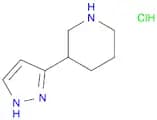 Piperidine, 3-(1H-pyrazol-3-yl)-, hydrochloride (1