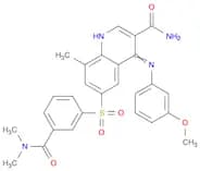 6-[[3-[(Dimethylamino)carbonyl]phenyl]sulfonyl]-4-[(3-methoxyphenyl)amino]-8-methyl-3-quinolinecar…