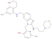 2-[[6-[[[2-(3-Hydroxypropyl)-5-methylphenyl]amino]methyl]-2-[[3-(morpholin-4-yl)propyl]amino]benzi…