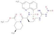 (2R,4R)-1-[(2S)-5-[[Imino(nitroamino)methyl]amino]-2-[[(3-methyl-8-quinolinyl)sulfonyl]amino]-1-ox…