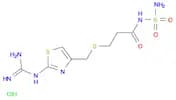 Propanamide, 3-[[[2-[(aminoiminomethyl)amino]-4-thiazolyl]methyl]thio]-N-(aminosulfonyl)-, hydroch…