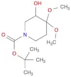 1-​Piperidinecarboxylic acid, 3-​hydroxy-​4,​4-​dimethoxy-​, 1,​1-​dimethylethyl ester