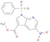 1H-PYRROLO[2,3-B]PYRIDINE-3-CARBOXYLIC ACID, 5-NITRO-1-(PHENYLSULFONYL)-, METHYL ESTER